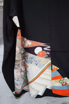 Aviva Jifei Xue Antique Fabric Silk Splicing Handmade Kimono Long Sleeve Shirt Collection AJX-CO-KPLS-BLK-HEI 10